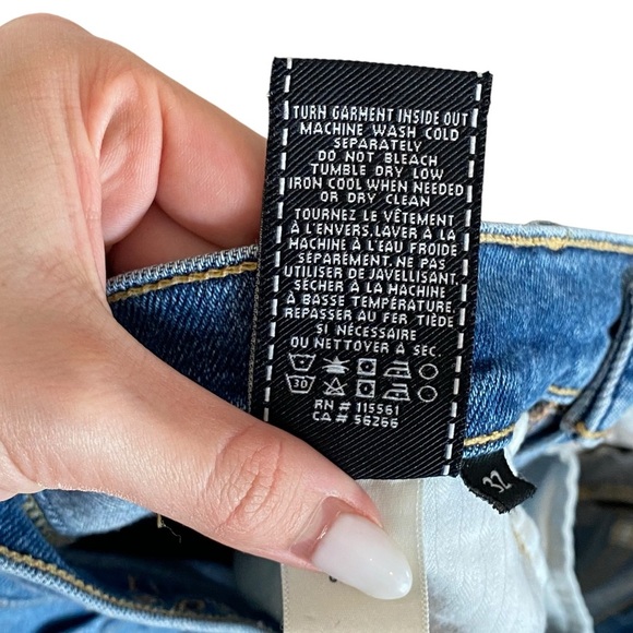 7 For All Mankind High Waist Ankle Skinny Jeans With Silver Shimmer Side Stripe - Picture 11 of 14